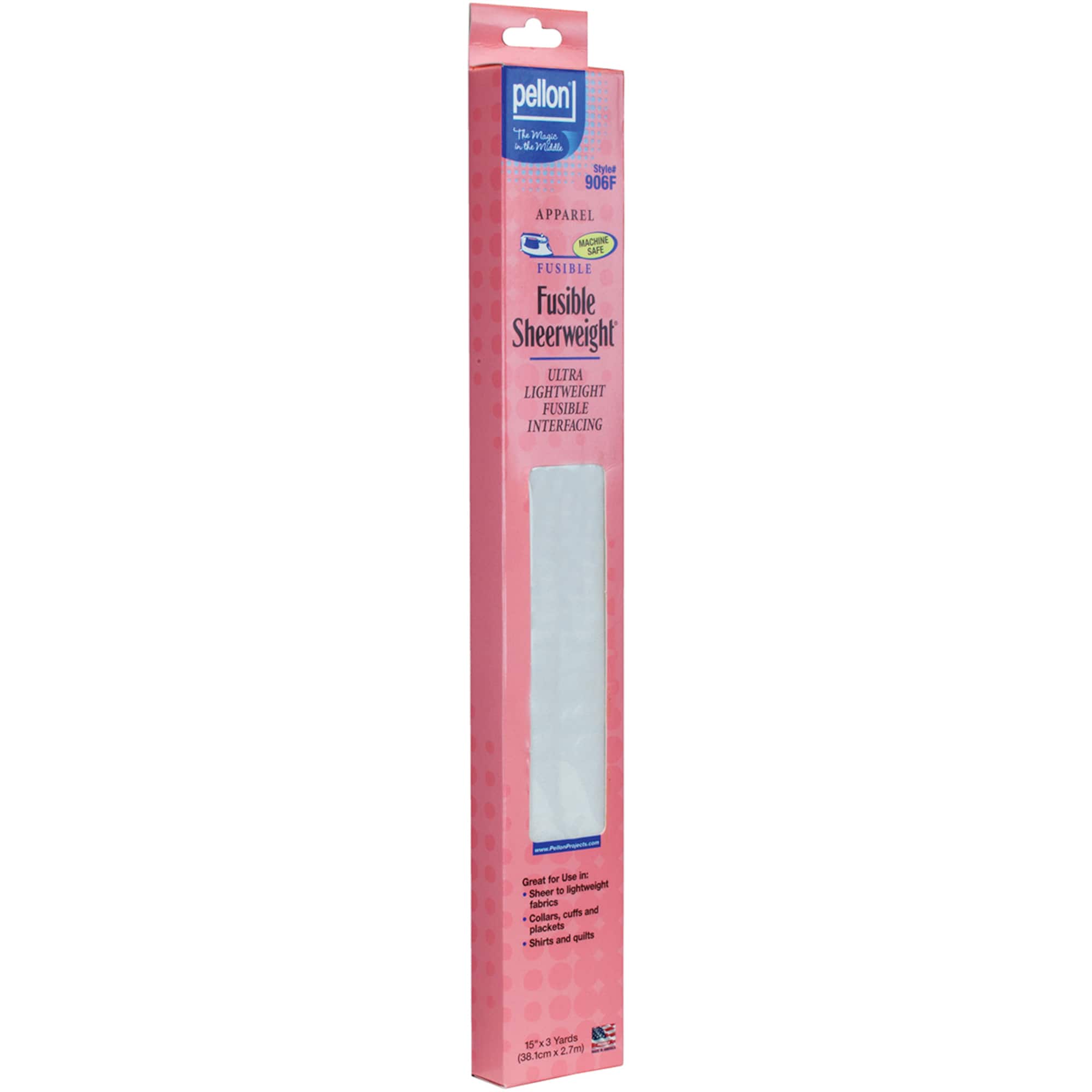 Pellon® Fusible Sheerweight™ White Interfacing, 15" x 3yd.